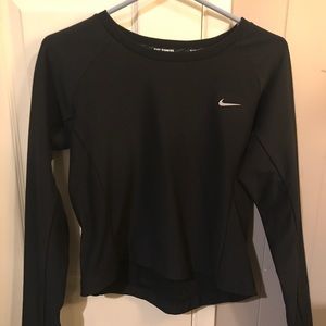 Black Nike dryfit running pull over